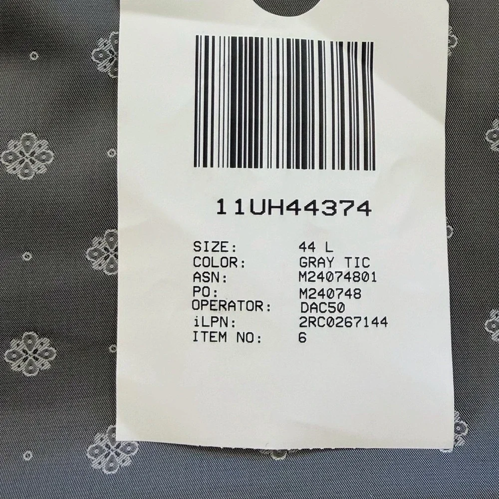 Joseph Abboud Men's Reda Linen Wool Blend Sport Coat Blazer Gray Weave Size 44L